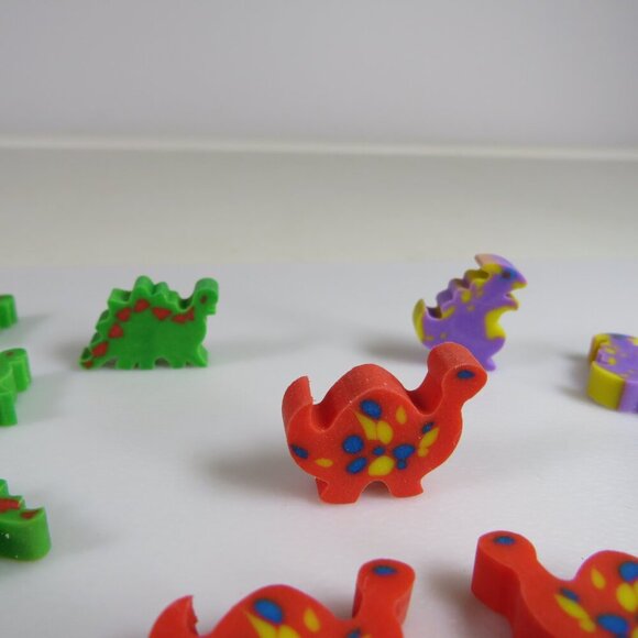 Easter Egg Filler: Small Dinosaur Erasers (24 items) Dinosaurs (they stand up) - Picture 3 of 9